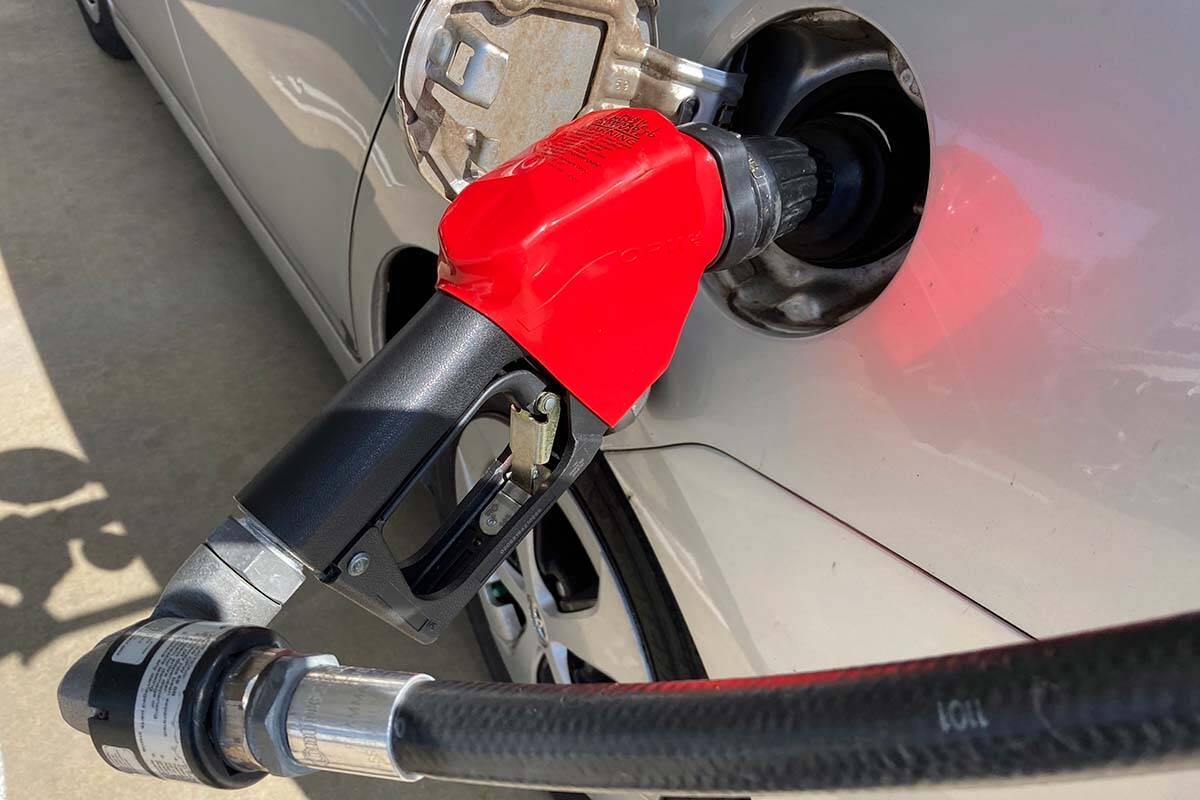 Gas prices have nearly hit a record high in Metro Vancouver Sept. 26, with some stations selling regular fuel at $2.339 per litre. (AP Photo/Wilfredo Lee)