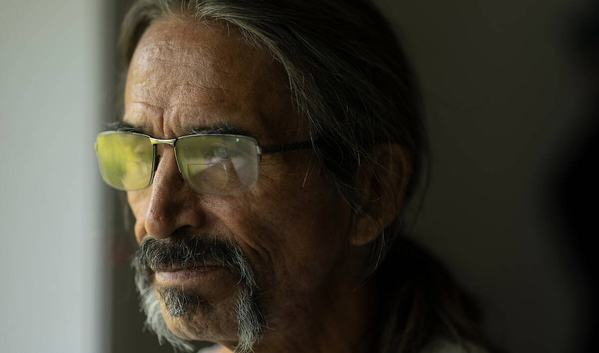 Artist John Prevost at his home in Saanich. (Arnold Lim/Black Press Media)