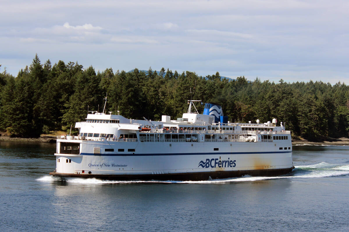 Crew availability issues on the Queen of New Westminster ahead of the Thanksgiving weekend caused the 6 a.m. ferry departing Tsawwassen to be cancelled along with the 8 a.m. sailing leaving Swartz Bay on Oct. 6. (Black Press Media file photo)