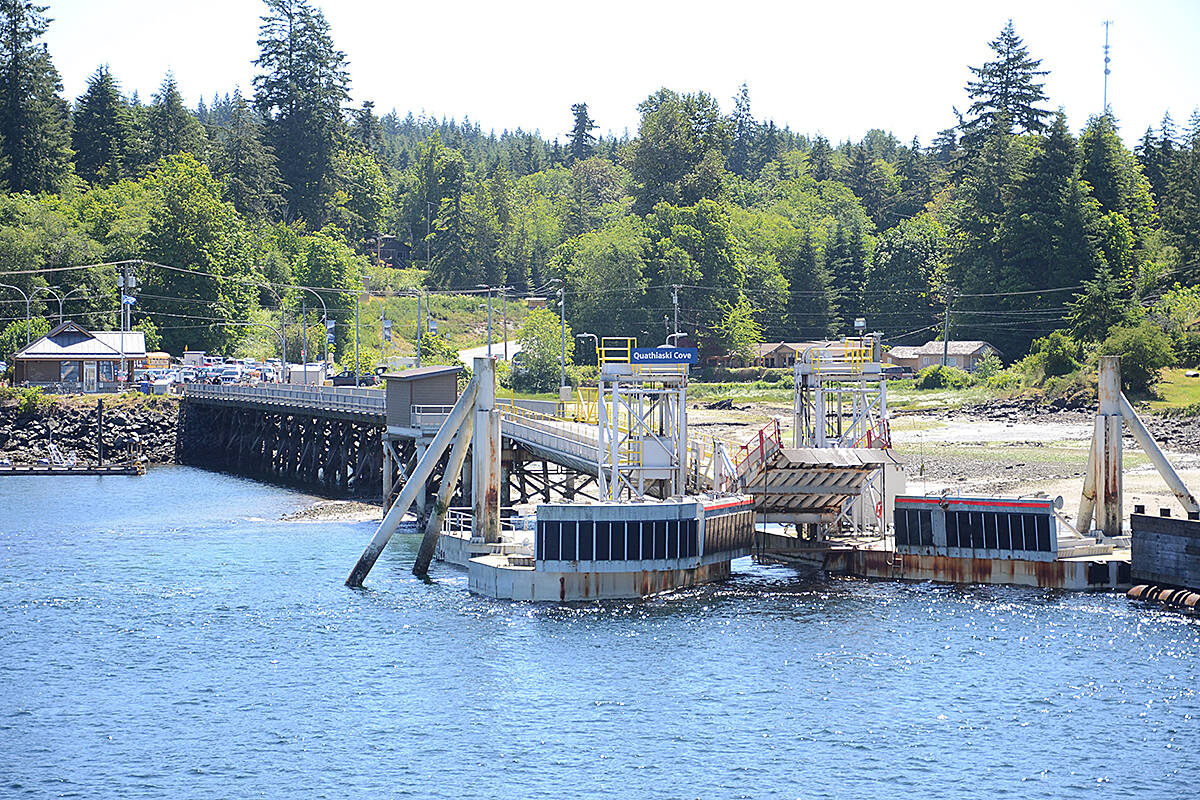 The BC Ferries terminal at Quathiaski Cove on Quadra Island. (Black Press Media file photo)