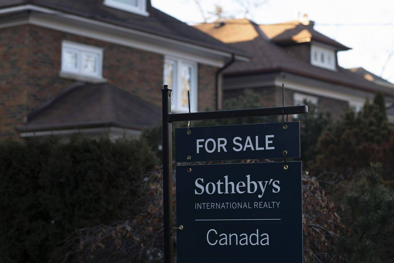 A real estate sale sign is shown in a west-end Toronto neighbourhood Saturday, March 7, 2020. THE CANADIAN PRESS/Graeme Roy