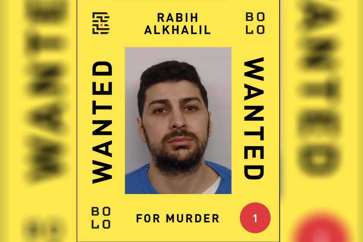 B.C. murderer Rabih Alkhalil is the most wanted fugitive in Canada. (Image courtesy of Bolo Program)