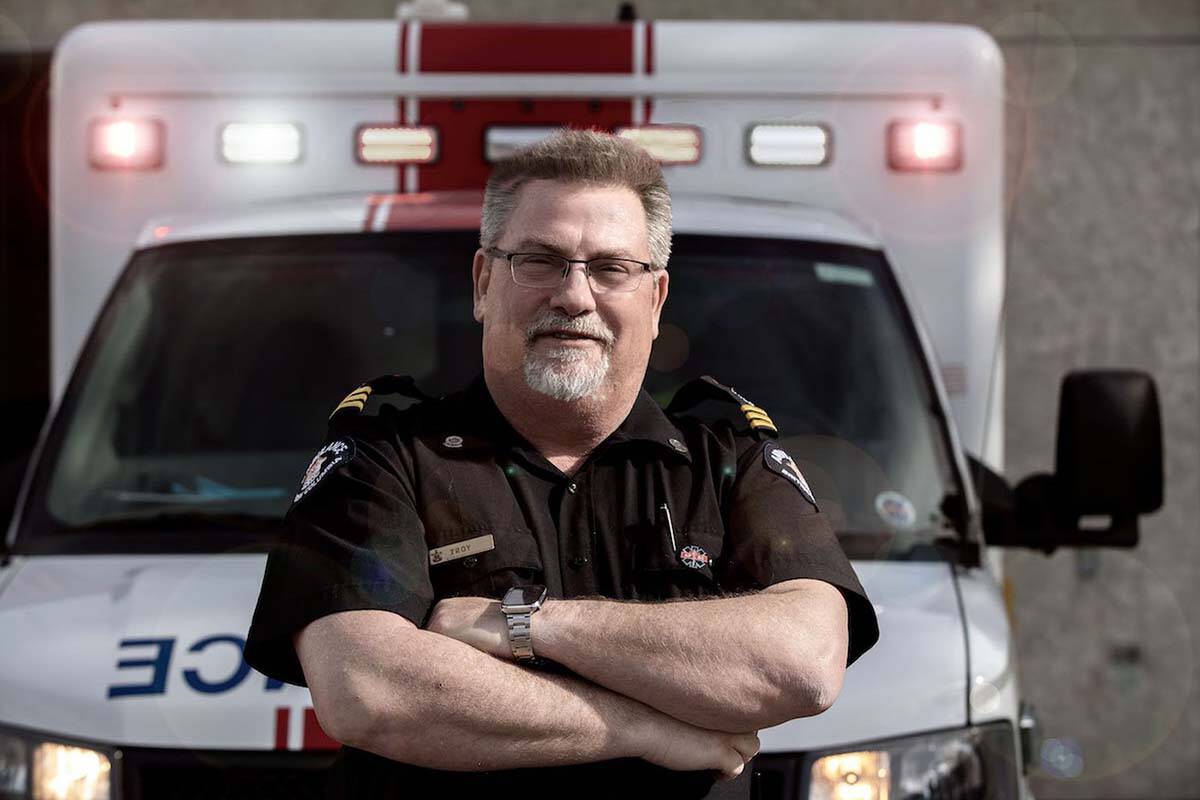 The paramedics’ union is pushing the province for changes to address staffing shortages plaguing rural communities, said union president Troy Clifford. (Photo courtesy of Ambulance Paramedics of BC)