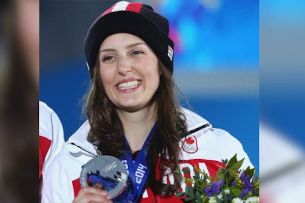 Kelowna’s Kelsey Serwa with a silver medal at the 2014 Winter Olympics in Sochi. (Photo/BC Sports Hall of Fame)