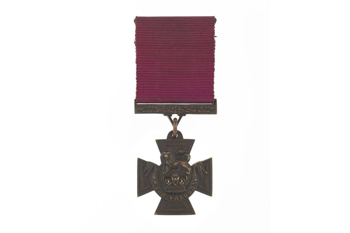 The Victoria Cross Medal belonging to Pte. James Peter Robertson is seen in an undated handout photo. THE CANADIAN PRESS/HO-Tilston Memorial Collection of Canadian Military Medals, Canadian War Museum
