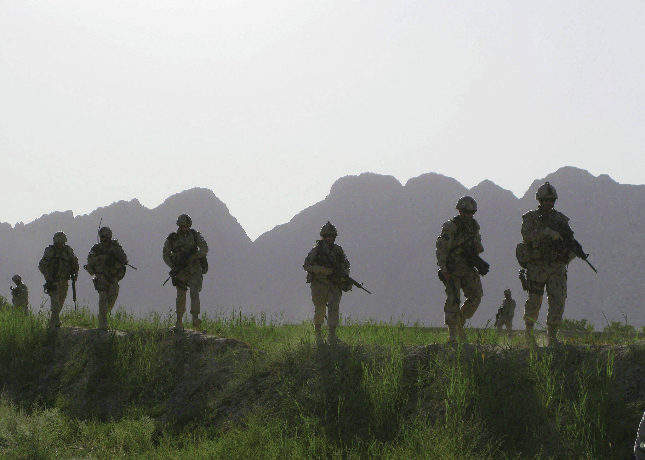 Canadian soldiers patrol an area in the Dand district of southern Afghanistan on Sunday, June 7, 2009. The federal government is hoping to have locked down a new location for a promised national memorial to the war in Afghanistan after the Canadian War Museum opposed a previous proposal, leaving the project in limbo. THE CANADIAN PRESS/Colin Perkel