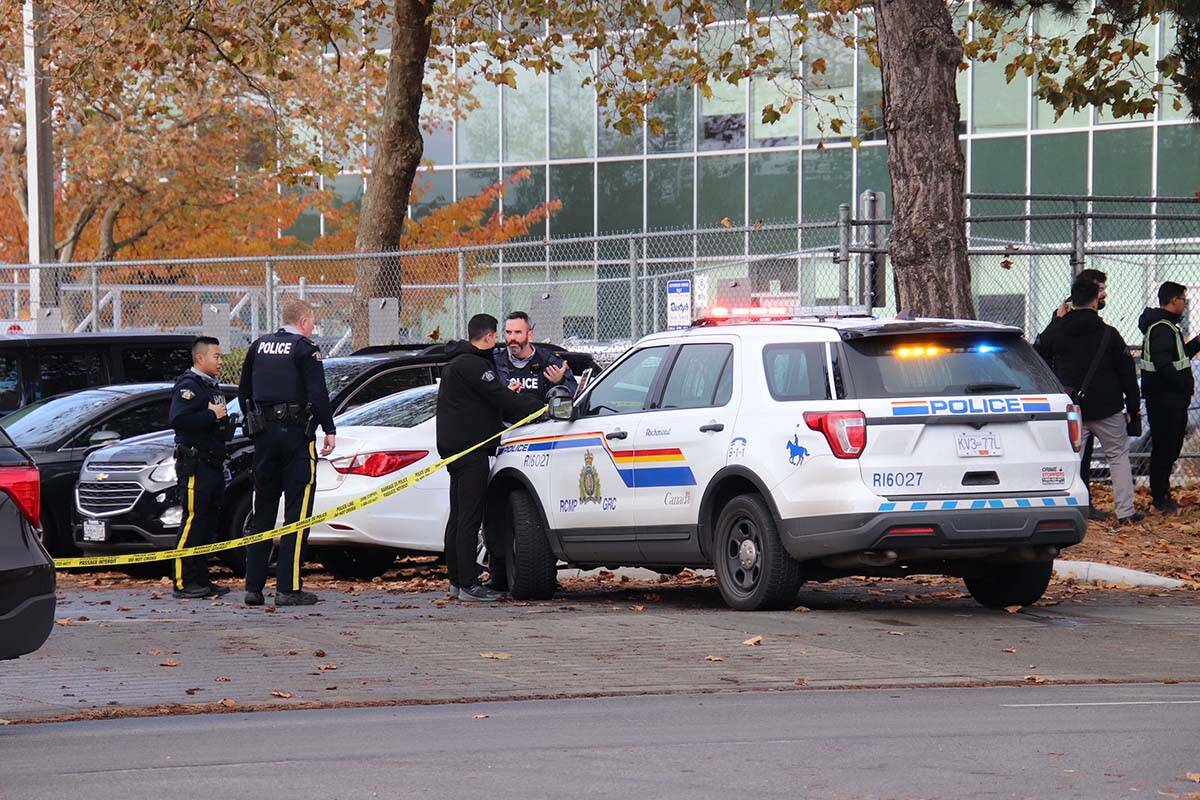 Two people were stabbed at a Richmond business in the 11000-block of No. 5 Road Nov. 16. (Credit: Shane MacKichan)