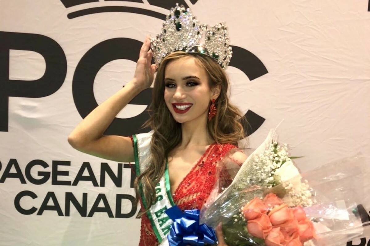 Layanna Robinson was awarded a crown and sash after being named Miss Earth Canada 2023. (Courtesy Layanna Robinson)