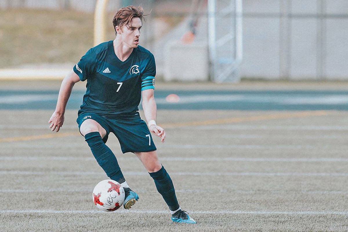 Aldergrove’s Joel Waterman became the first player from Langley-based Trinity Western University to win a spot on the national team training camp. On Nov. 13, he was named to the Canadian team that will compete at the 2022 FIFA World Cup in Qatar. (TWU file image)