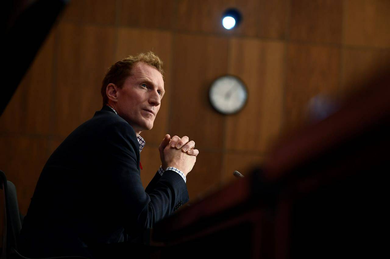 Minister of Crown-Indigenous Relations Marc Miller participates in a news conference regarding the order from the Canadian Human Rights Tribunal to compensate Indigenous children and their families, in Ottawa, on Friday, Oct. 29, 2021.THE CANADIAN PRESS/Justin Tang