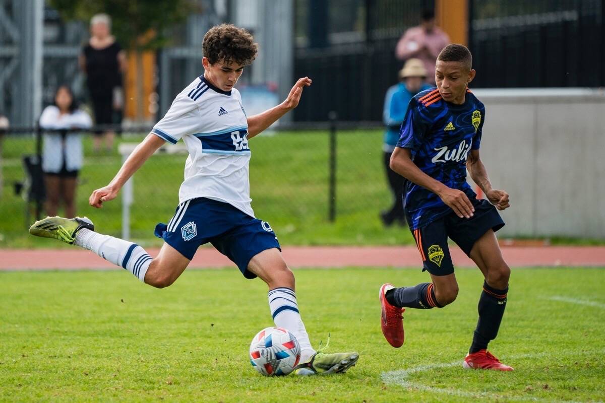 Liam Mackenzie, 15, of Comox made the Under-17 national soccer team earlier this year. (Photo courtesy Vancouver Whitecaps)