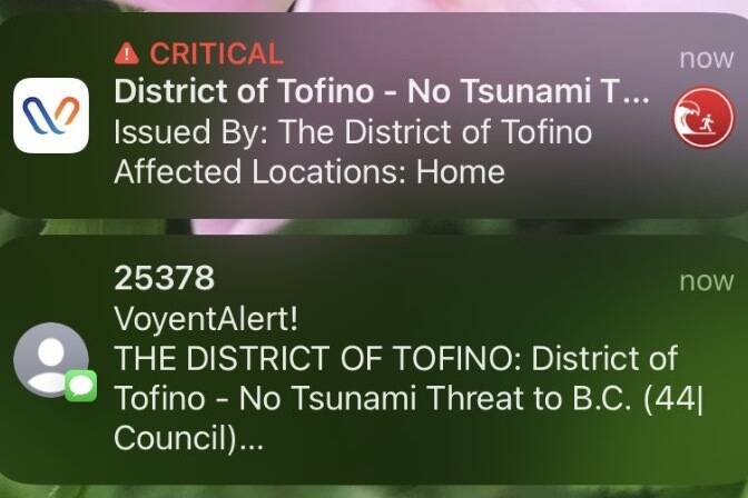A earthquake was detected off Tofino on Friday, Nov. 25, 2022, but did not cause a tsunami warning. (Josie Osborne/Twitter)