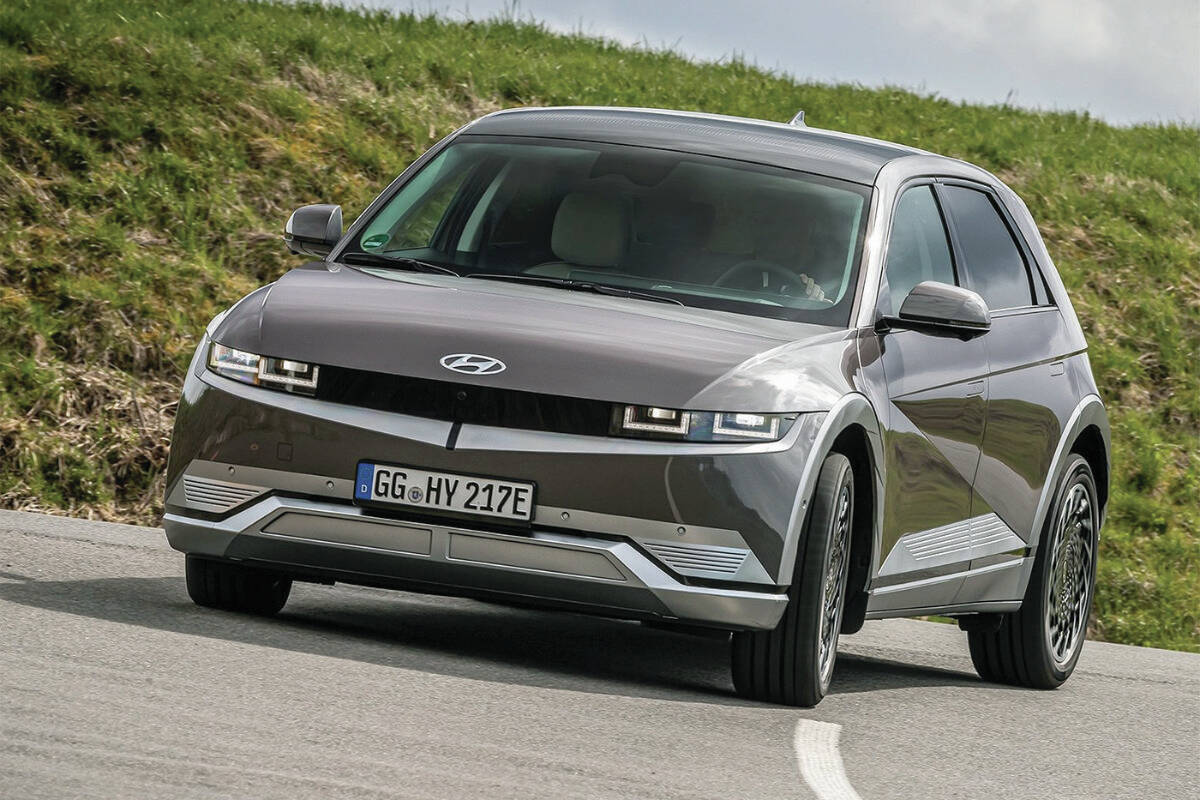 Hyundai will create a performance-oriented version of the Ioniq 5 electric vehicle, called the N. The Sleuth expects it will get the 576-horsepower system from the related Kia EV6 GT. PHOTO: HYUNDAI