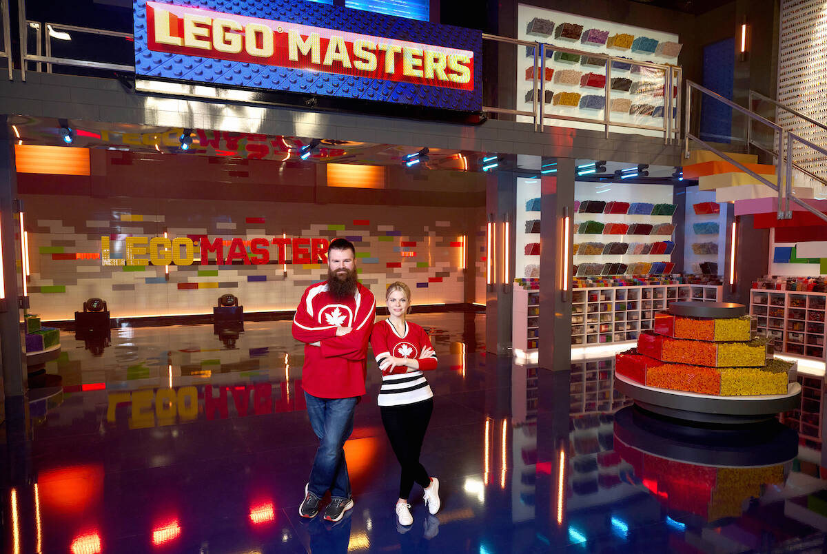 ”LEGO Masters” TV show contestants Dave and Emily Guedes. (Photo: Tom Griscom/FOX)