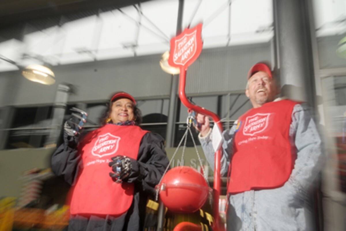 The Salvation Army kettle campaign will once again be seen in front of BC Liquor stores. (The News files)