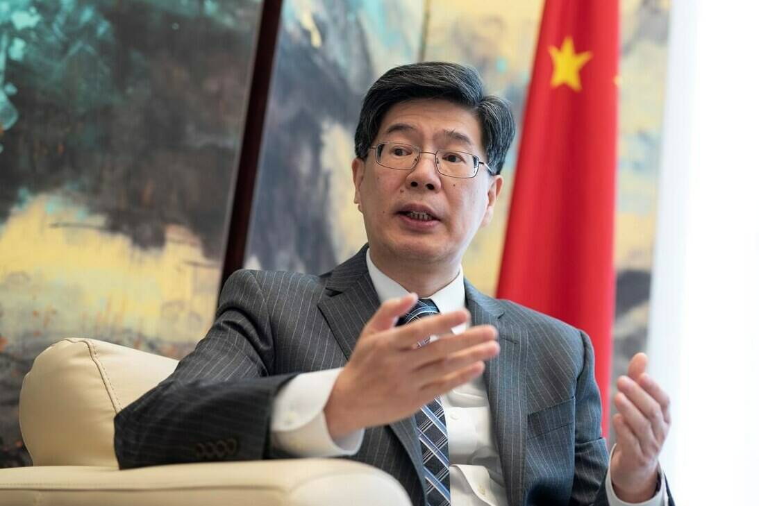 Ambassador of China to Canada Cong Peiwu participates in an interview with The Canadian Press at the Embassy of China in Ottawa, on Thursday, Feb. 6, 2020. THE CANADIAN PRESS/Justin Tang
