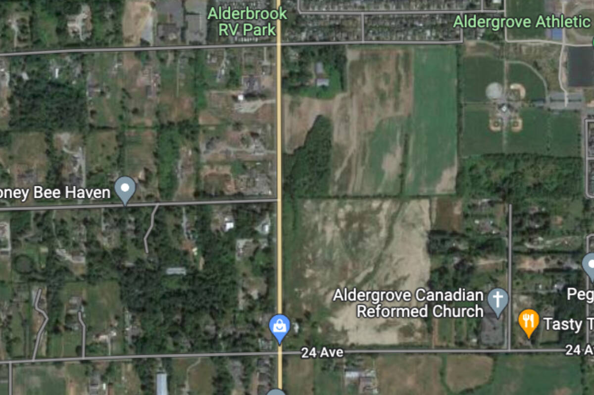 Delta Police and Langley RCMP are in the area of 272nd Street between 24th and 28th Avenue on Wednesday, Dec. 7, 2022. (Google Maps)