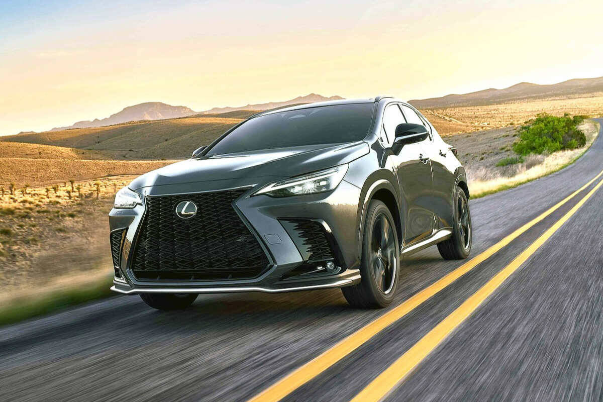 All 2022 NX models come with all-wheel-drive, and only the NX 350 gets a turbocharged four-cylinder, although it isn’t the quickest model. That’s the domain of the plug-in hybrid. PHOTO: LEXUS