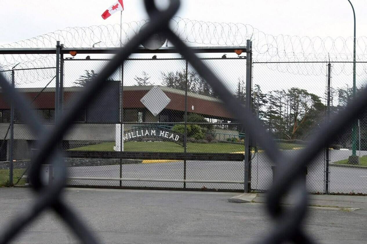The lawyer for one of two escaped William Head inmates said his client should be acquitted as he blamed a 2019 murder solely on Zachary Armitage. William Head Institution is shown through a security fence in Victoria, B.C., on Wednesday, Feb. 27, 2008. THE CANADIAN PRESS/Adrian Lam