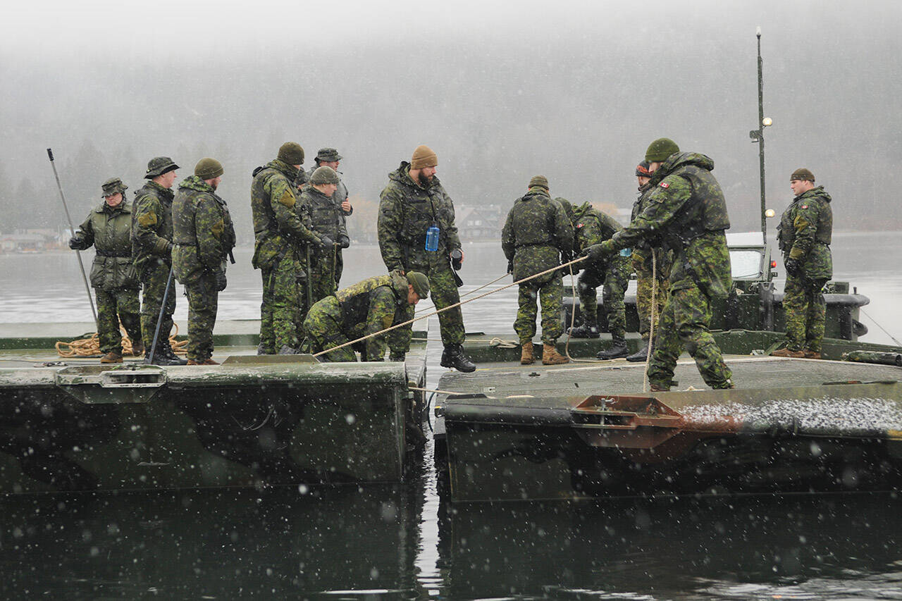 Army reservists will be in Chilliwack for Exercise Paladin Response, an annual training exercise, from Dec. 26 to 31, 2022 and increased traffic of large military vehicles is expected in some areas in and around Cultus Lake. (Jenna Hauck/ Chilliwack Progress file)