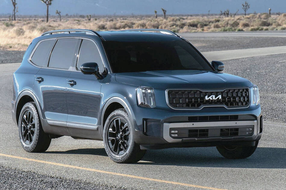 The Kia Telluride, and the Hyundai Palisade (below) are getting revised styling a new trims, but no changes to their powertrains. PHOTO: KIA