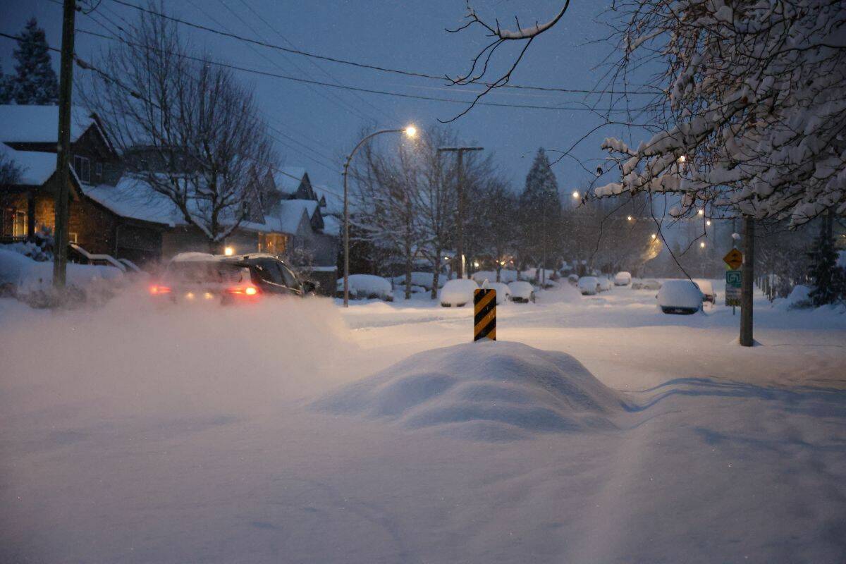 Snowstorm in Langley on Tuesday, Dec. 20, 2022. (Anna Burns/Surrey Now Leader)