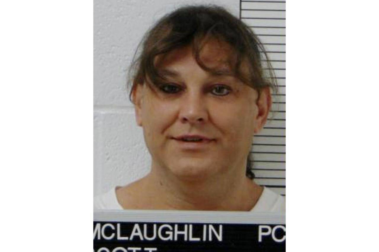 FILE - This photo provided by the Missouri Department of Corrections shows Amber McLaughlin. Unless Missouri Gov. Mike Parson grants clemency, McLaughlin will become the first transgender woman executed in the U.S. She is scheduled to die by injection Tuesday, Jan 3, 2022, for stabbing to death a former girlfriend, Beverly Guenther, in 2003. (Missouri Department of Corrections via AP, File)