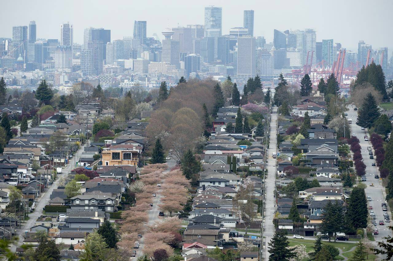 Homes are pictured in Vancouver, Tuesday, Apr 16, 2019. THE CANADIAN PRESS/Jonathan Hayward