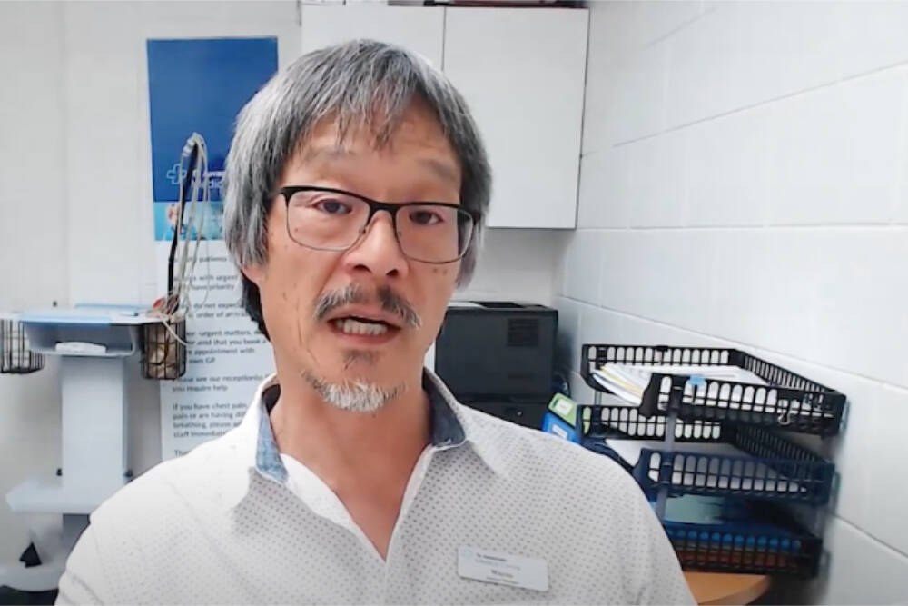 Wayne Lim is the general manager of the Te Awamutu Medical Centre, on New Zealand’s North Island. The clinic cares for 14,000 patients, and typically has two physician associates among his staff of 50. Photo via YouTube
