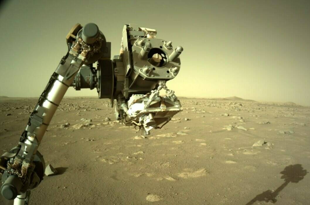 The Sherloc technology currently installed on the Mars Rover is shown in a handout photo. Proponents say the same technology that is used to search for signs of ancient life on Mars can be used to help decarbonize the oilsands. THE CANADIAN PRESS/HO-NASA/JPL