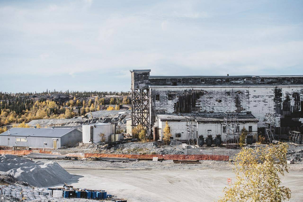 The Giant Mine’s former mill is shown during a site surface tour of the Giant Mine Remediation Project near Yellowknife, Northwest Territories on Wednesday, Sept. 21, 2022. THE CANADIAN PRESS/Angela Gzowski