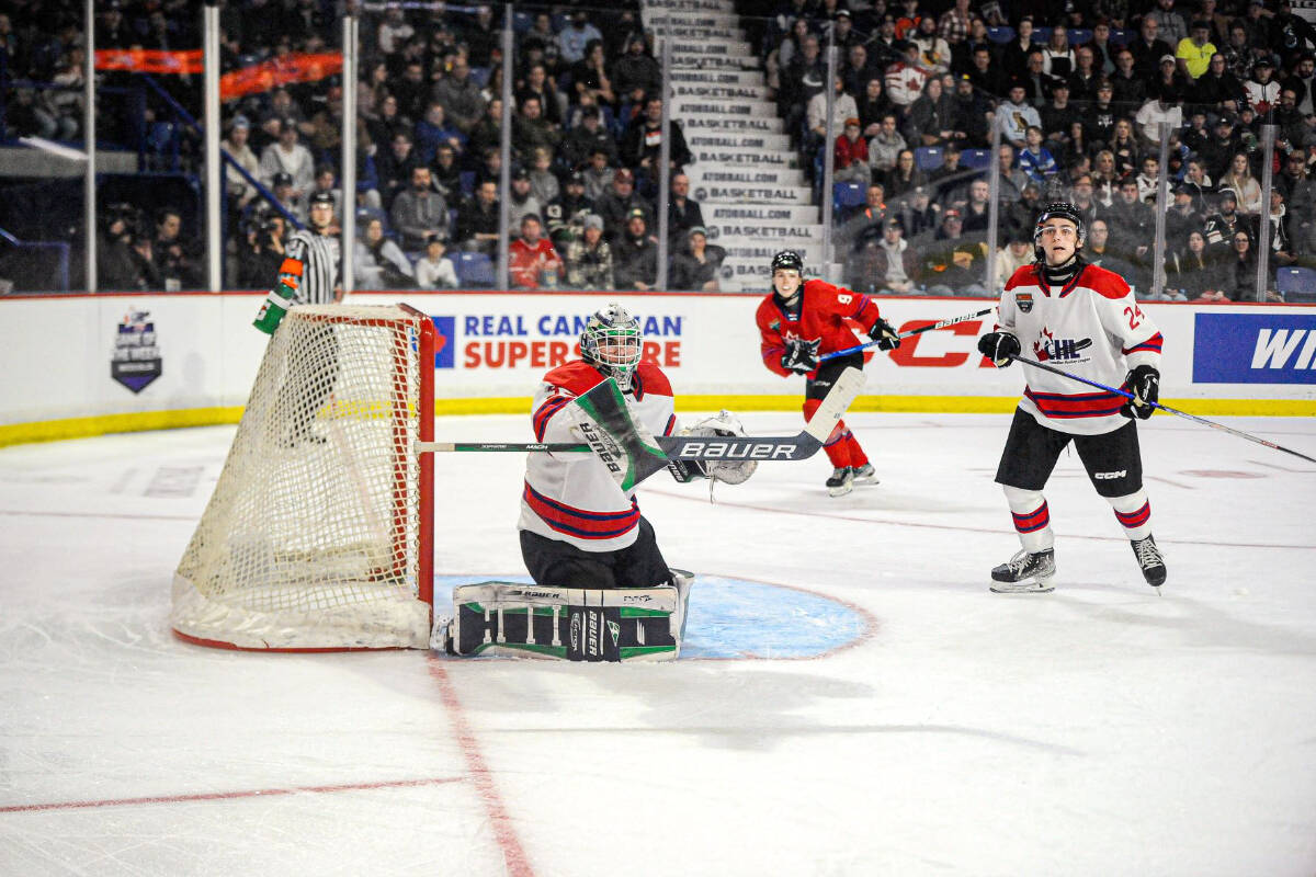 Wednesday night game at Langley Events Centre showcased top NHL draft talent from the Western Hockey League, Ontario Hockey League and Quebec Major Junior Hockey League. (Photos courtesy of Ryan Molag/Langley Events Centre)