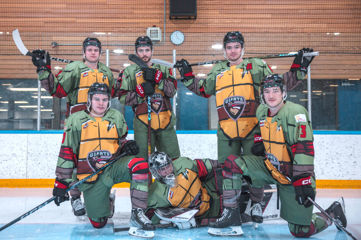 The Vancouver Giants will hit the ice in their Teenage Mutant Ninja Turtles-inspired jerseys, ready to take on the Tri-City Americans while supporting a great cause. (Diana Hong/Special to Langley Advance Times)