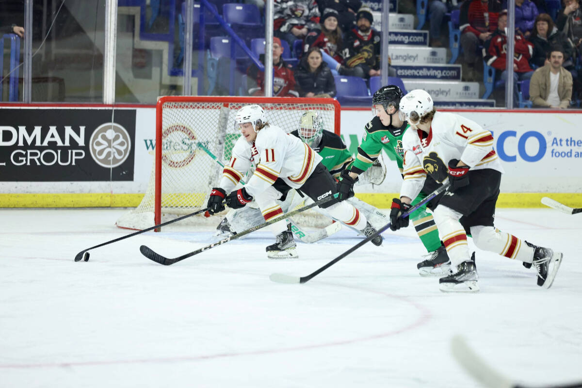 Vancouver Giants fell to the Prince Albert Raiders 4-1 on Wednesday night at Langley Events Centre. (Rob Wilton, Vancouver Giants/Special to Langley Advance Times)