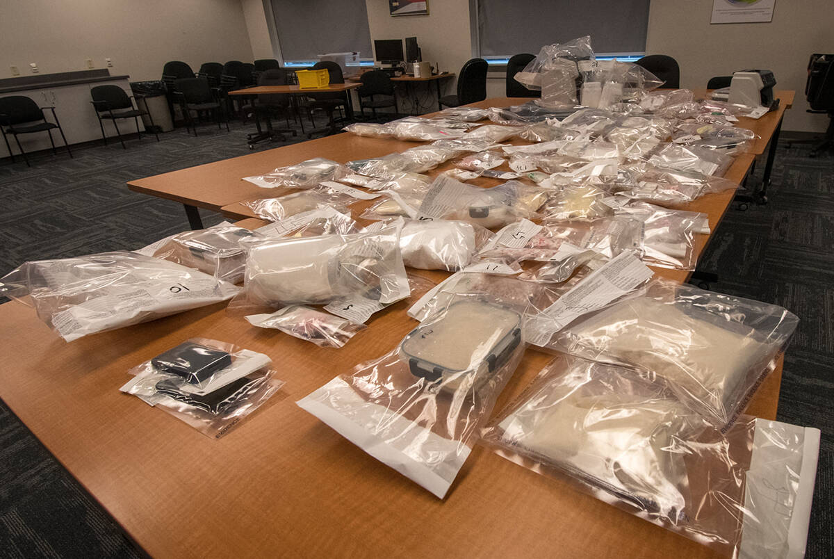 Ridge Meadows RCMP marked their largest-ever seizure of fentanyl, along with other hard drugs on the Feb. 2, 2022 bust in Maple Ridge and New Westminster. (RCMP/Special to The News)