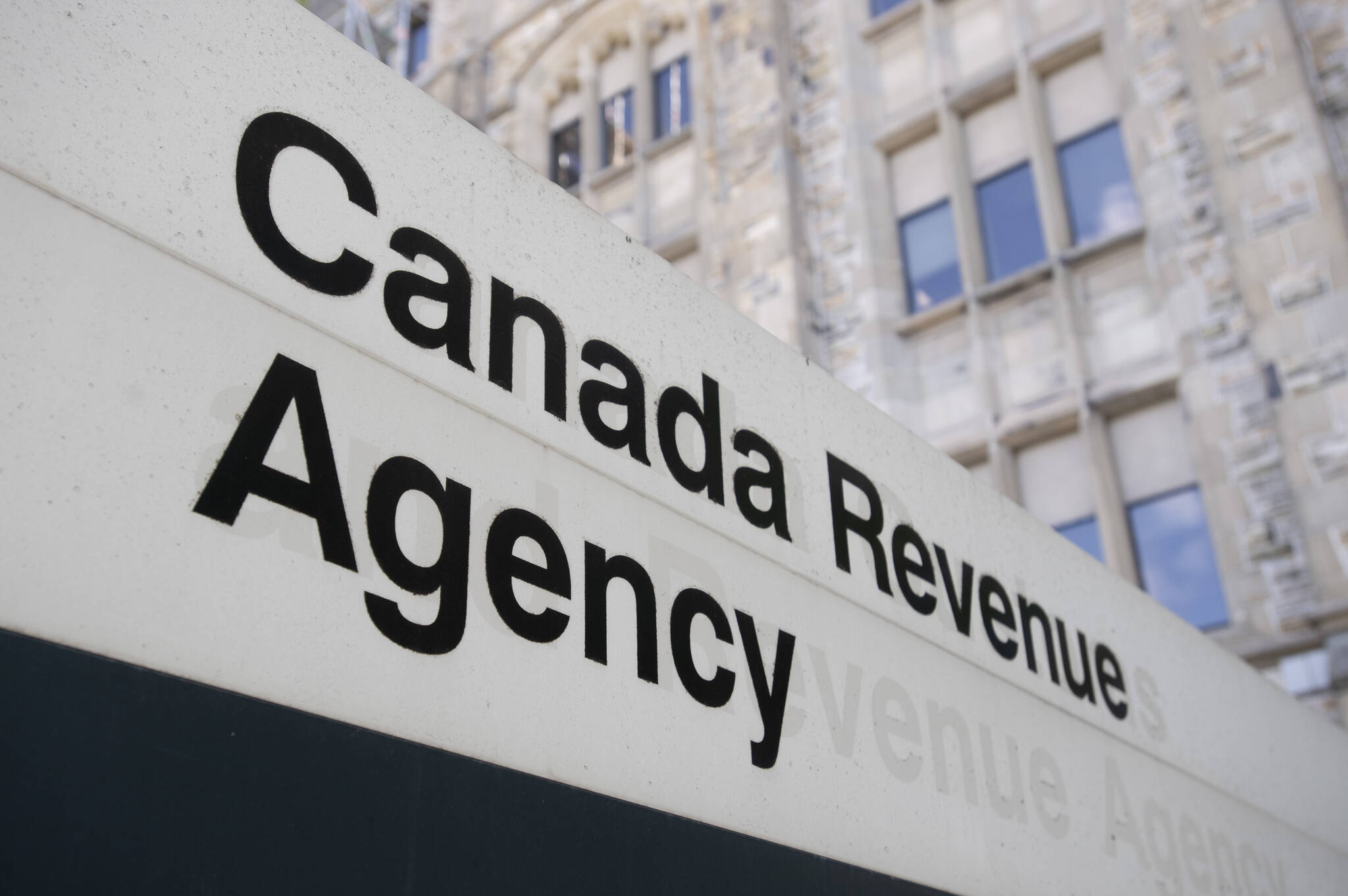 A sign outside the Canada Revenue Agency is seen Monday May 10, 2021 in Ottawa. THE CANADIAN PRESS/Adrian Wyld
