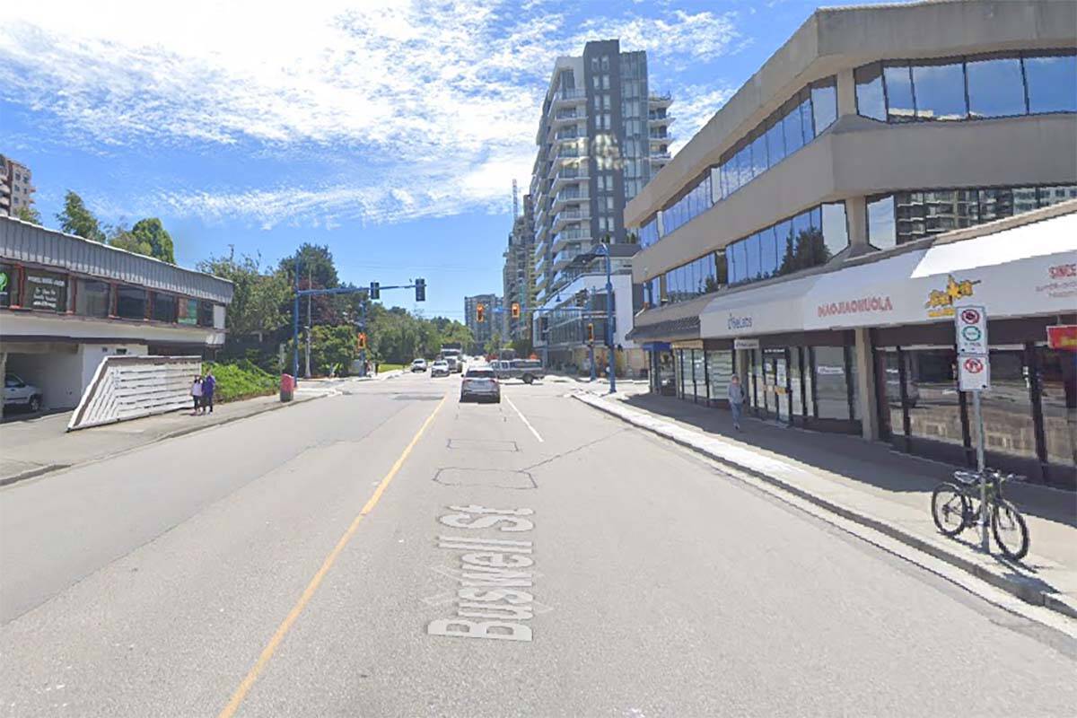 The 6400-block of Buswell Street where Richmond RCMP say two women were randomly assaulted on Feb. 14. (Google Streetview)