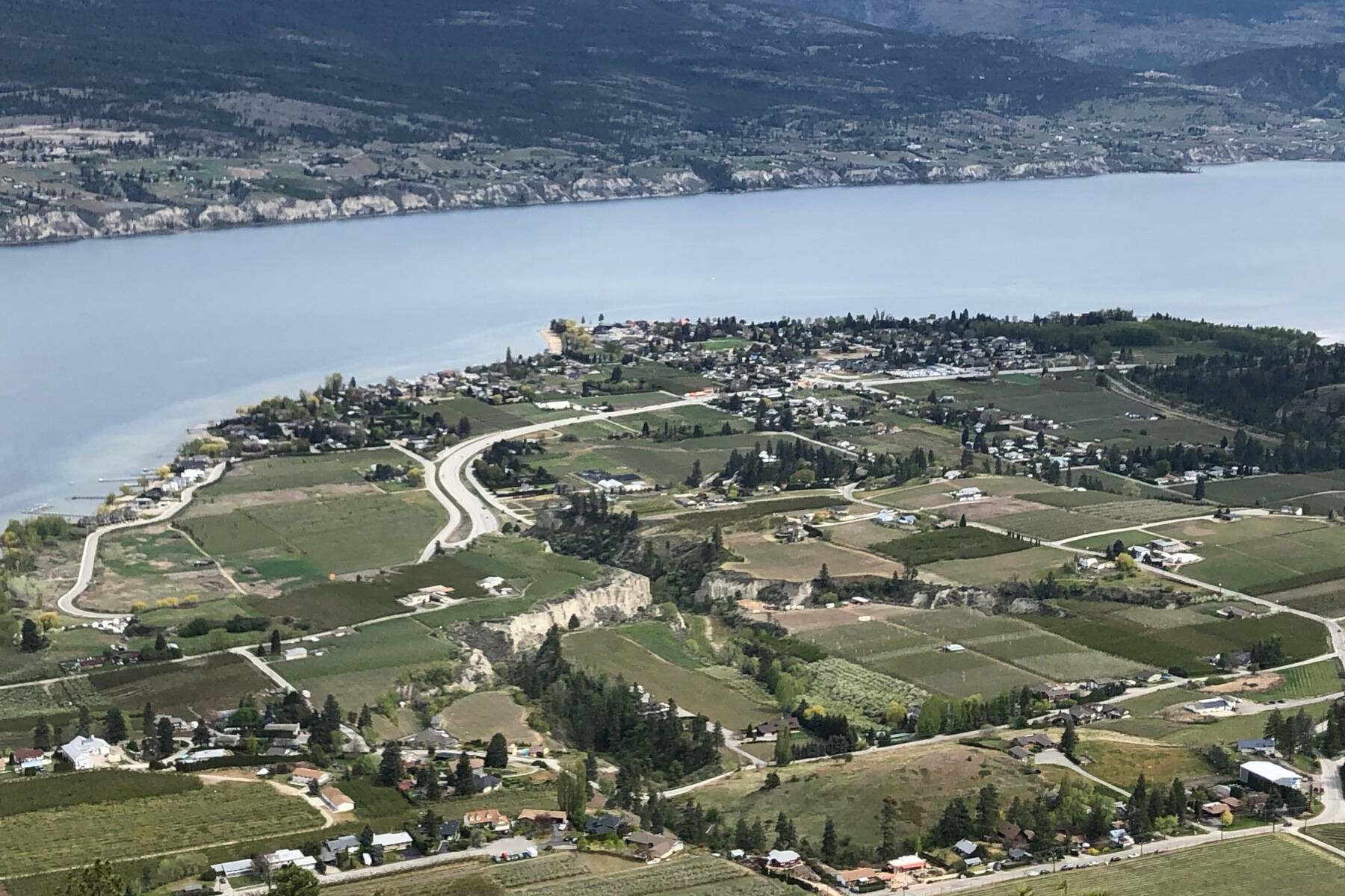 There are plenty of streets to explore in communities around the province. This view, from the top of Giant’s Head Mountain in Summerland, shows a portion of the lakefront area in that community. (John Arendt - Summerland Review)