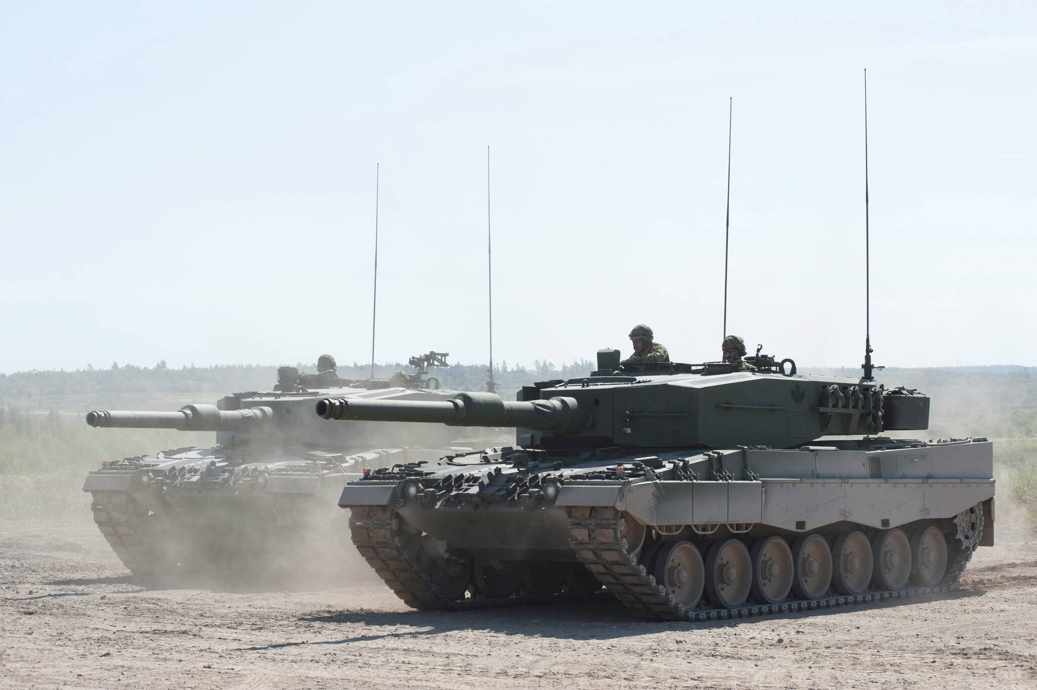 Defence Minister Anita Anand says Canada is sending four of its Leopard 2 battle tanks to Ukraine. A Canadian Forces Leopard 2A4 tank displays it’s firepower on the firing range at CFB Gagetown in Oromocto, N.B., on Thursday, September 13, 2012. THE CANADIAN PRESS/David Smith