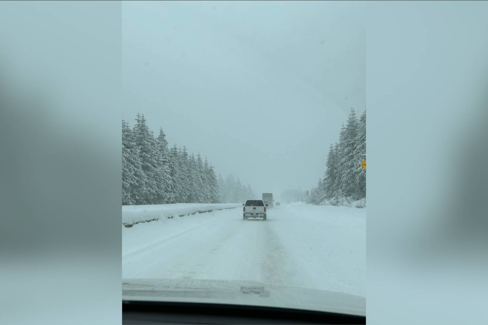 The Coquihalla Highway continues to be closed due to severe winter weather. (Jessica Okert/Facebook)