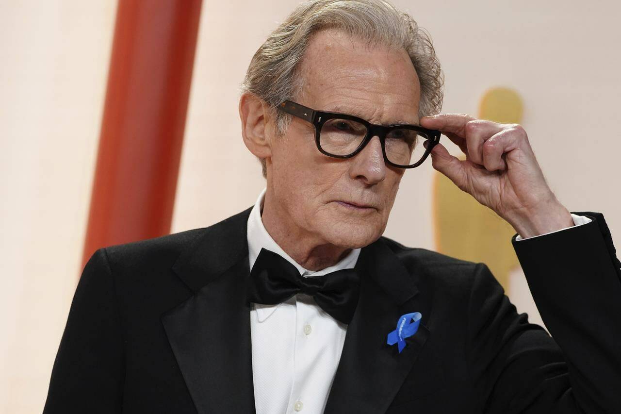 Bill Nighy arrives at the Oscars on Sunday, March 12, 2023, at the Dolby Theatre in Los Angeles. (Photo by Jordan Strauss/Invision/AP)