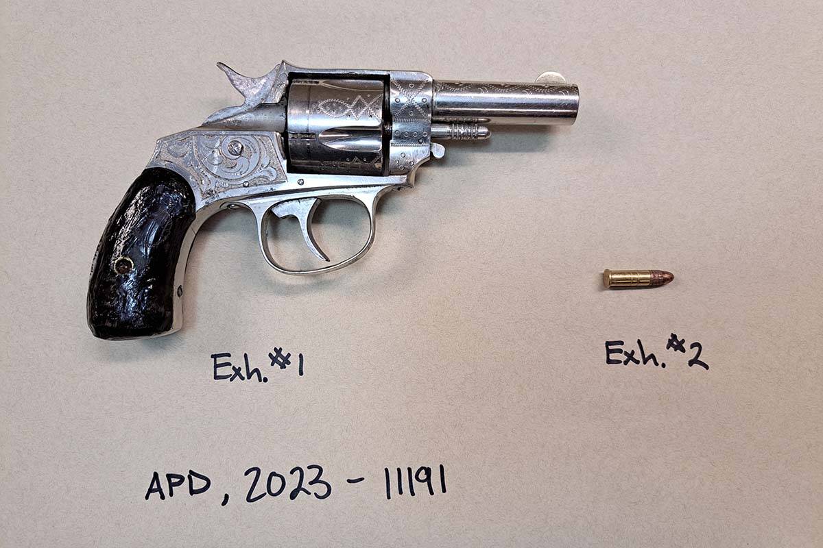 Officers seized a gun Monday (March 13) from a man who was in the waiting room at Abbotsford Regional Hospital. (Abbotsford Police Department photo)
