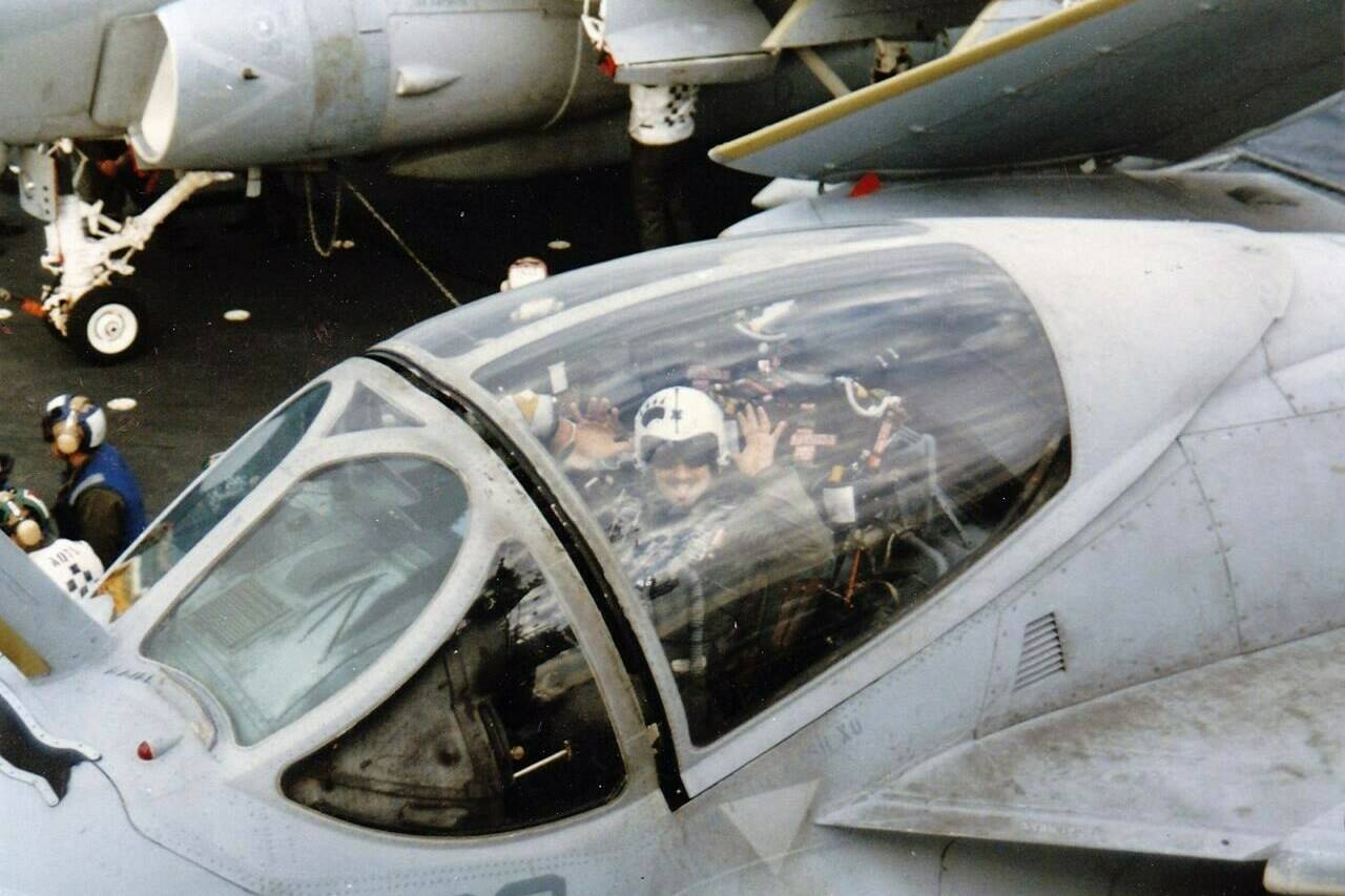 This image provided by Betty Seaman shows Navy A-6 Intruder pilot Jim Seaman. Navy Capt. Jim Seaman died of lung cancer at the age of 61. His widow Betty Seaman has been part of a large group of aviators and their surviving spouses who have lobbied Congress and the Pentagon for years to look into the number of cancers aviators and ground crew face. In a new study the Pentagon has found alarmingly higher rates of cancer among aviators than in the U.S. general population, and has further reviews planned. (Betty Seaman via AP)