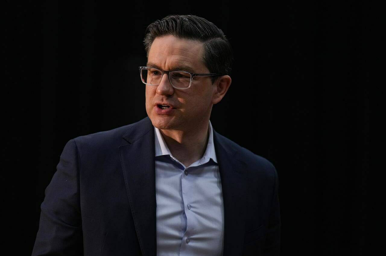 Conservative Leader Pierre Poilievre says he’d implement a countrywide standardized test for nurses and doctors, making it easier for them to switch provinces or enter Canada from other countries. THE CANADIAN PRESS/Darryl Dyck