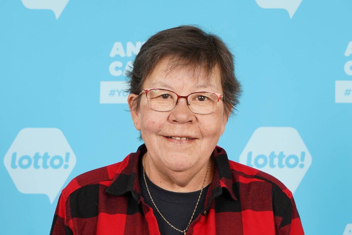 Prince Rupert’s Geraldine McLean is looking forward to spending time with her grandchildren after winning $100,000 on a BC Lottery Bingo Scratch card which she redeemed on March 14 in Vancouver. (Photo: supplied)