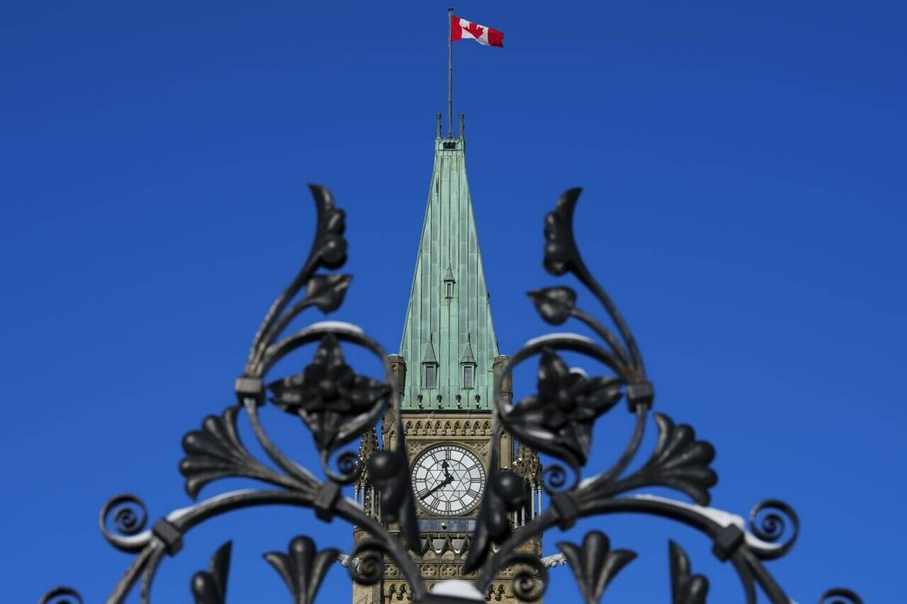 The Peace Tower is pictured on Parliament Hill in Ottawa on Tuesday, Jan. 31, 2023. The federal government is set to unveil its budget Tuesday, showcasing how it plans to keep Canada competitive amid the clean energy transition and support Canadians struggling with affordability. THE CANADIAN PRESS/Sean Kilpatrick