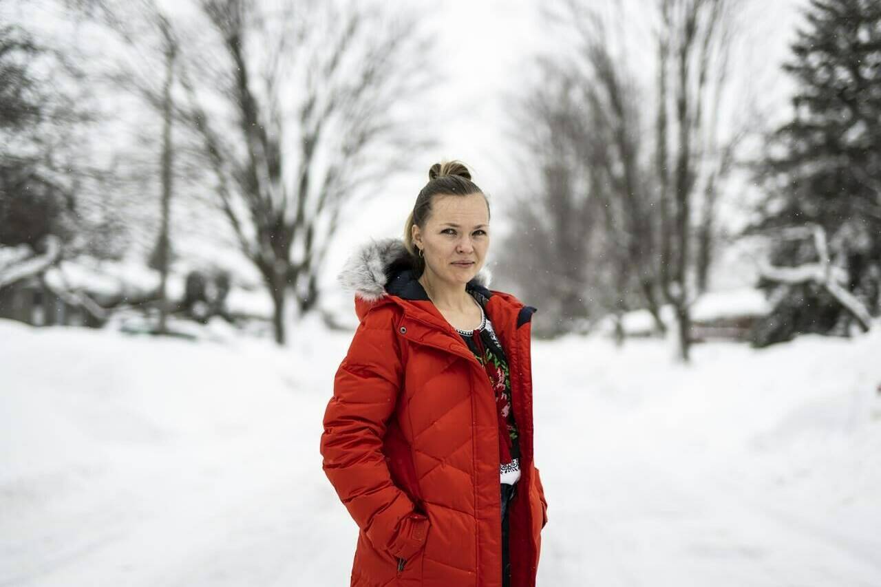 Oleksandra Verovkina is shown outside her home in Ottawa, on Monday, Jan. 30, 2023. THE CANADIAN PRESS/Justin Tang