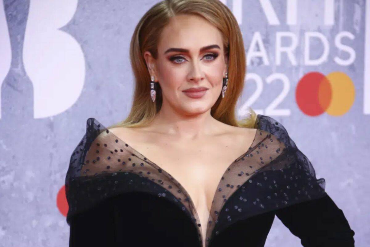 FILE - Adele appears at the Brit Awards 2022 in London on Feb. 8, 2022. Adele has announced that she’s extending her Las Vegas residency with 34 more dates between June and November and also plans to release a concert film. Saturday night’s show was the last performance in the British singer's original “Weekends With Adele” series that covered 34 dates since last November on the Las Vegas Strip. (Photo by Joel C Ryan/Invision/AP, File)