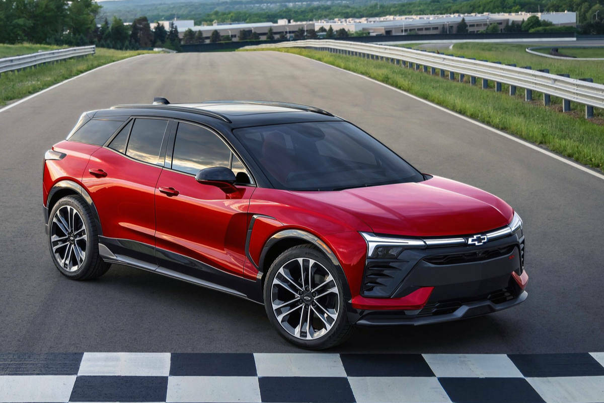 The AWD SS is the first Blazer EV model to arrive. It’s also the most expensive, with loads of content, all-wheel-drive and 557 horsepower. The base 1LT is expected to arrive in the first quarter of 2024. PHOTO: CHEVROLET