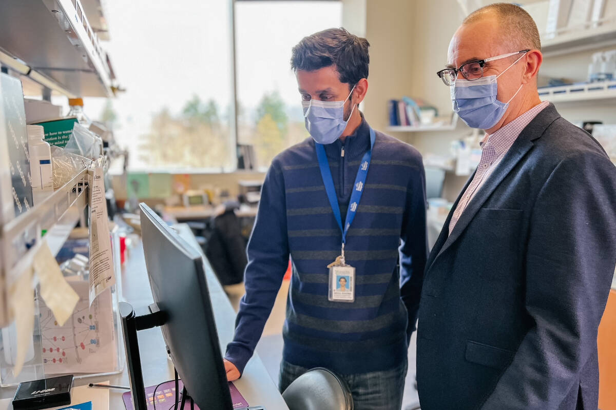 Dr. Mehul Sharma (L) and Dr. Stuart Turvey (R) helped discover the variant in the STAT6 gene which causes severe allergies, including food and drug allergies, ezcema and more.